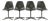 Set of Eames upholstered side chairs by Herman Miller For Sale