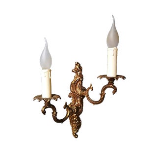 Vintage German Brass and Plastic Sconce, 1970s For Sale