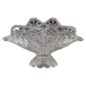 Vintage Crystal Glass Bowl from Glasswork Novy Bor, 1950s