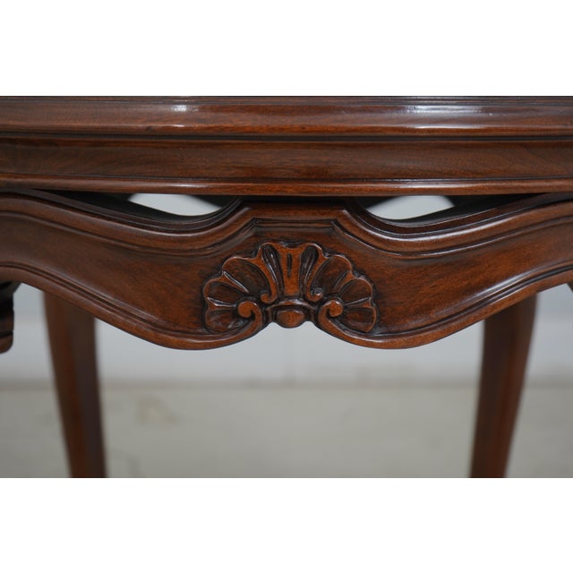 Wood Karges French Walnut Round Lamp Table For Sale - Image 7 of 12