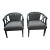 Pair of Professionally Restored Vintage Barrel Accent Chairs in Hollywood Regency Style For Sale