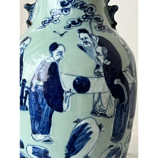 Chinese 19th Century Chinese Porcelain Celadon Vase For Sale - Image 3 of 8