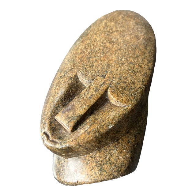 1970s African Art Shona Stone Sculpture Signed 6.5" Tall For Sale