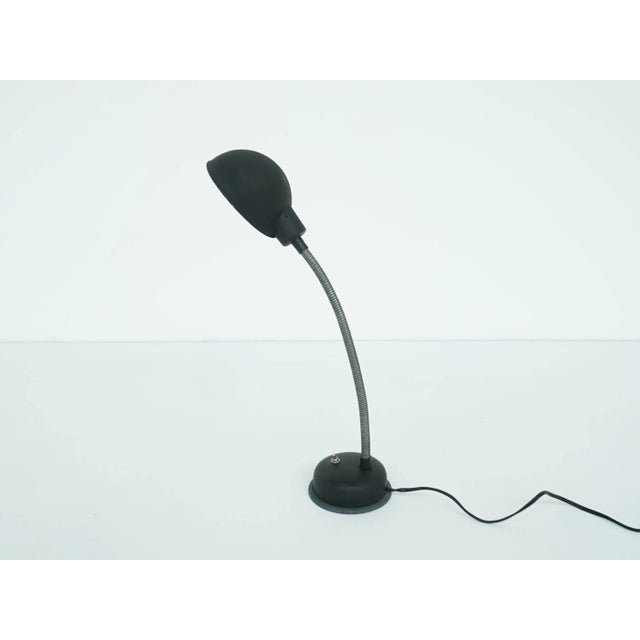 Brutalist Black Desk Lamp with Articulated Arm, France, 1950s For Sale - Image 3 of 6