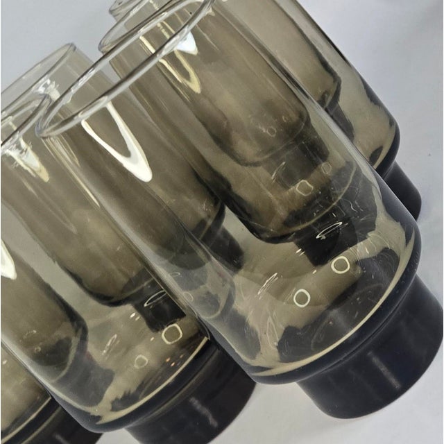 Mid-Century Modern Vintage Tawny Footed Tumblers- Set of Six For Sale - Image 3 of 10