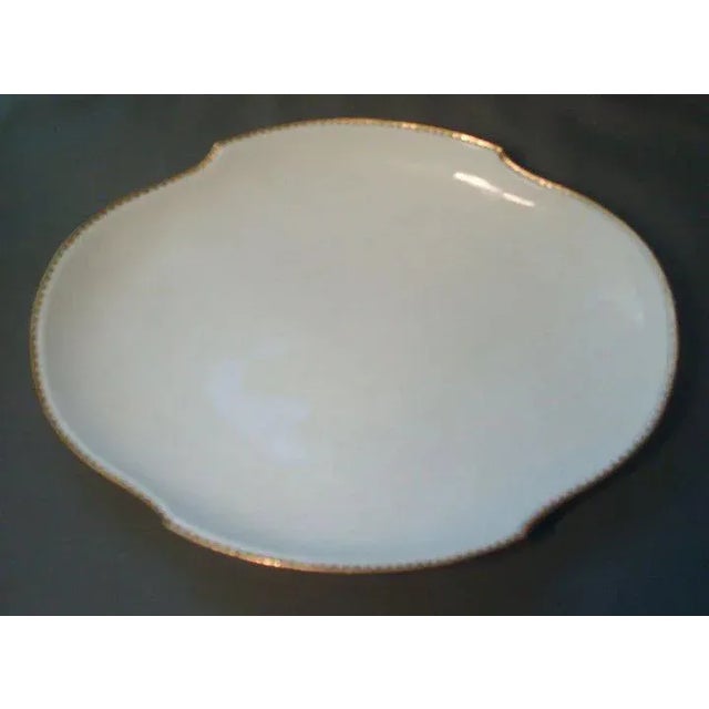 18th Century French Sevres Old Paris Porcelain Plate White & Gold For Sale - Image 4 of 7