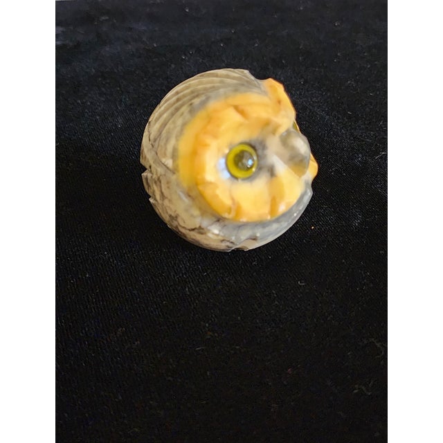 Figurative Vintage Handcrafted Alabaster Owl For Sale - Image 3 of 8