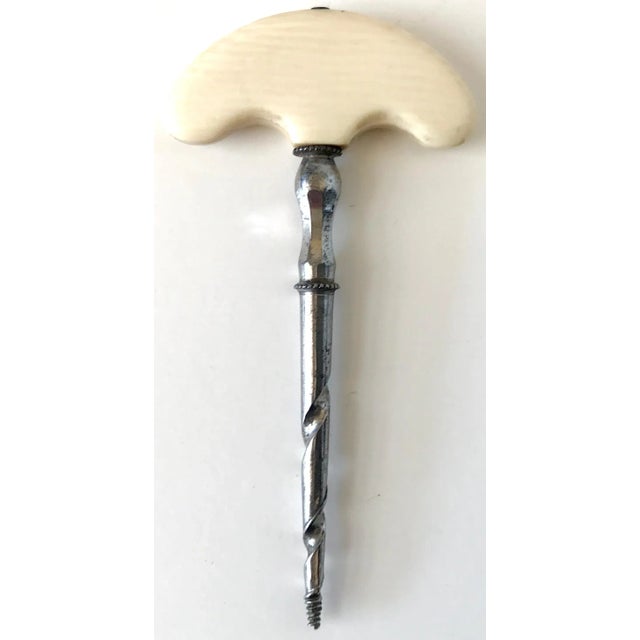 Cream Antique French Perfume Corkscrew For Sale - Image 8 of 8
