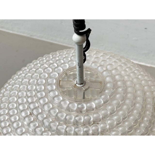 Ivory Bubble Relief Pendant Lamp, 1970s For Sale - Image 8 of 18
