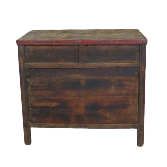 Late 19th Century Hand Painted Circle of Mystic Bird Antique Gansu Tibetan Cabinet 2 For Sale - Image 9 of 10