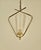 1950s Mid-Century Brass Pendant Lamp with Textured Glass Shade by R. Nikoll, Austria, 1958 For Sale - Image 5 of 14