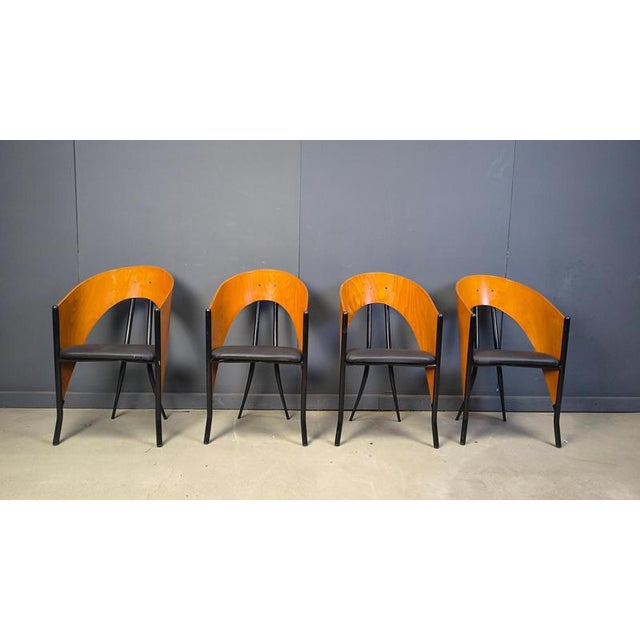 Postmodern Spanish Dining Chairs from Philippe Starck, 1980s, Set of 4 For Sale - Image 11 of 13