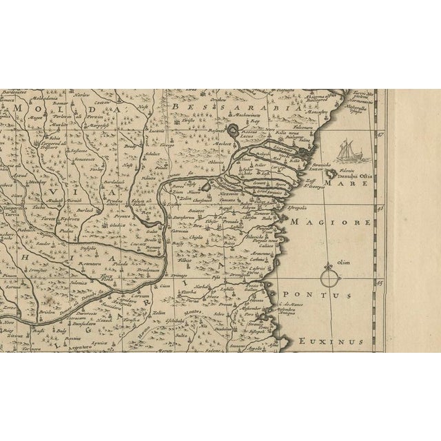 Paper Large Map of the Habsburgottoman War by Aeg, 1729 For Sale - Image 7 of 11