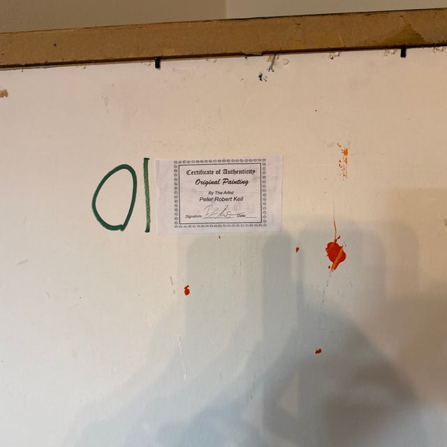 1970s Peter Keil Flowers Abstract Painting ~ Framed For Sale - Image 11 of 11