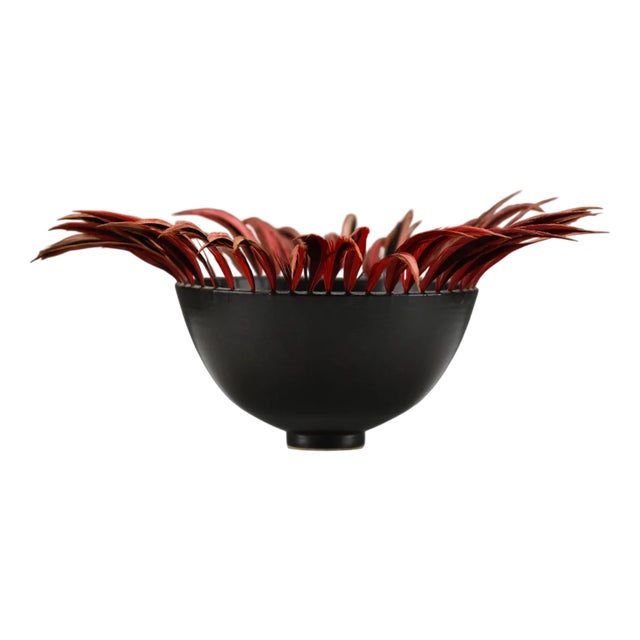 Bowl with Feathers by Renate Weidner, 2004 For Sale