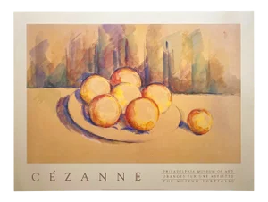 Paul Cezanne Vintage 1989 Lithograph Print Postimpressionist Museum Poster " Orages Sur Une Assiette " 1900