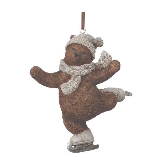 Contemporary Skate and Snowboard Bear Ornament (Set of 4) For Sale - Image 3 of 4