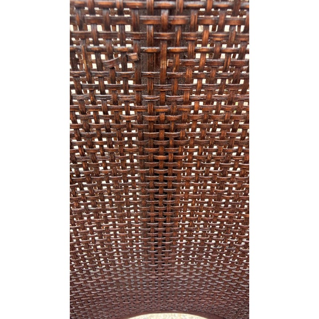 Set of 6 McGuire Organic Modern Double-Caned Dining Chairs in Tobacco Finish For Sale - Image 14 of 16