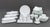 Bernardaud Porcelain Partial Assembled Dinner Service, comprising: (6) six serving bowls, (7) seven dinner plates, (2)...
