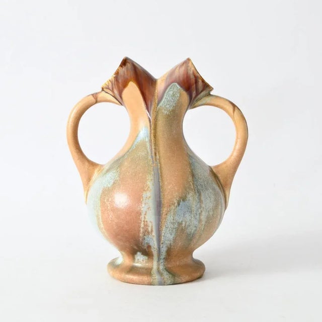 Ceramic Double Neck Vase from Faiencerie Thulin, 1920s For Sale - Image 7 of 7
