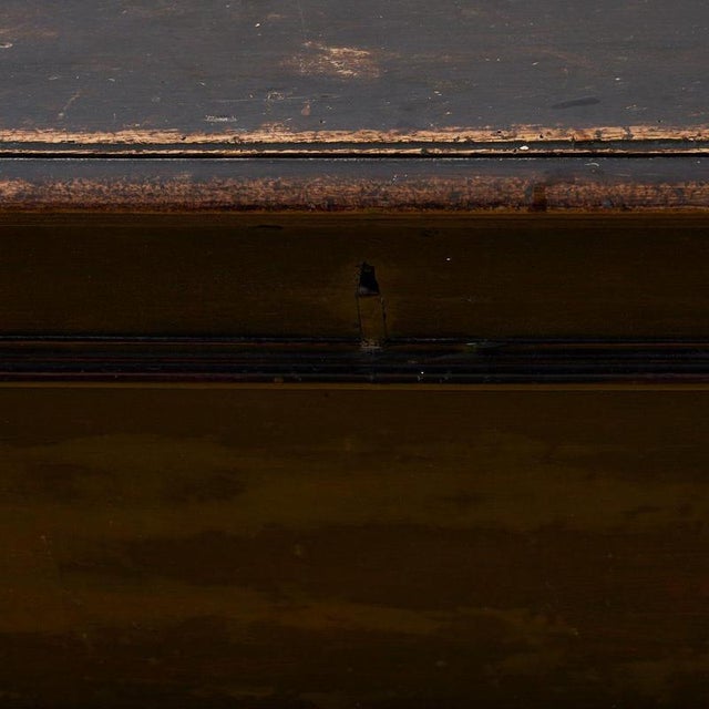 Antique Brown Wood Chest For Sale - Image 3 of 12