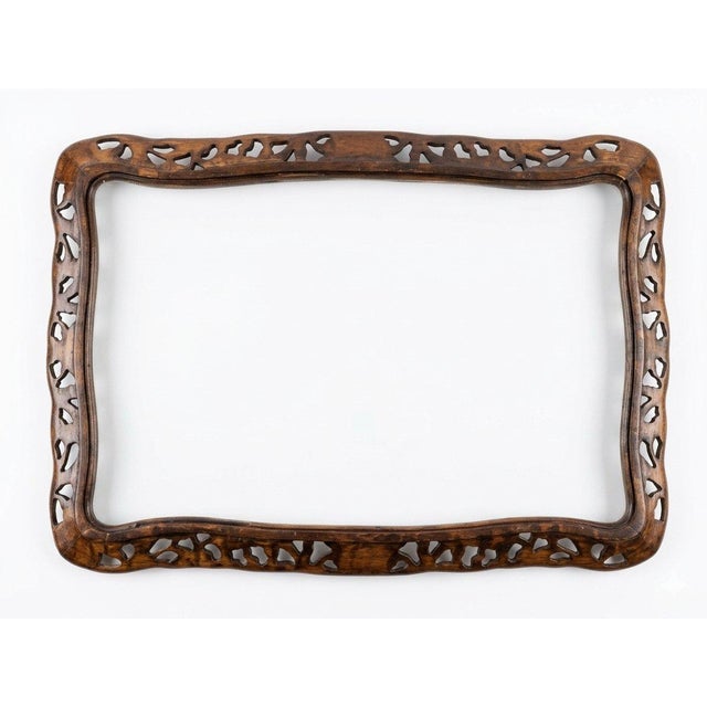 Early 20th Century c.1920's-30's French Louis XV Style Walnut Tea Table With Removable Glass Serving Tray Top For Sale - Image 5 of 9