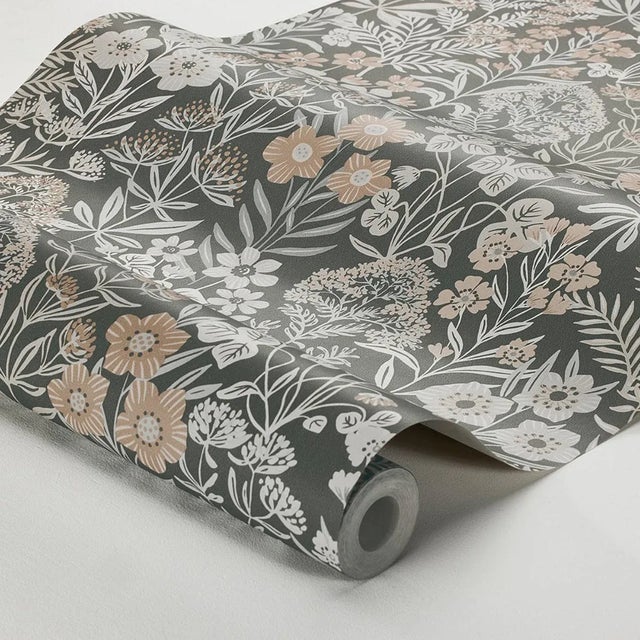 An enchanting allover pattern that is dense with stylized flowers and foliage, Äng brings a delightful Scandinavian meadow...
