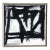 Vintage Midcentury Modern Monochromatic Abstract Geometric Painting, Framed, Manner of Franz Kline For Sale