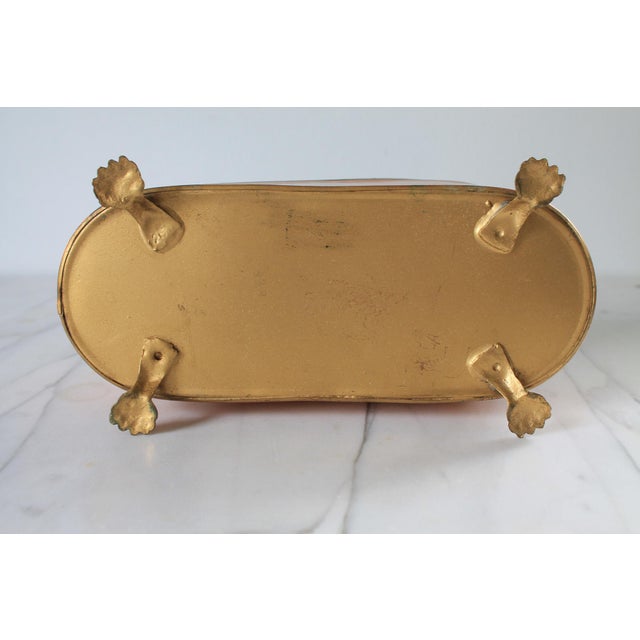 Vintage Oval Copper and Brass Planter or Jardiniere For Sale - Image 9 of 9