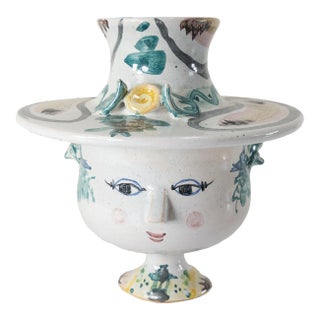 Mid-Century Danish Modern Faience Ceramic Potpourri Dish by Bjorn Wiinblad For Sale