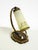 Brass Table Lamp with Glass Shade, 1940s For Sale - Image 10 of 18
