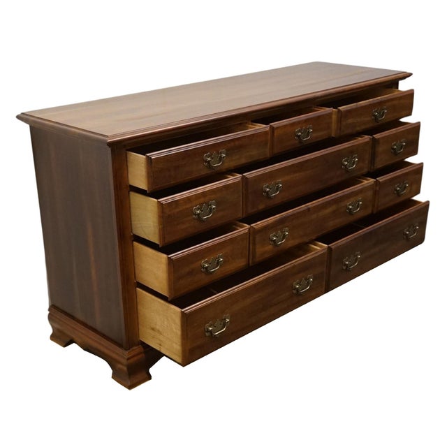 Cresent Furniture Solid Cherry Traditional Style 62" Eleven Drawer Dresser 2245 For Sale In Kansas City - Image 6 of 12