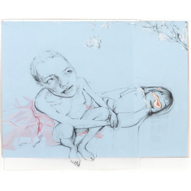 Untitled (Two Figures), 2007, Original Jennifer Poon Framed Artwork For Sale