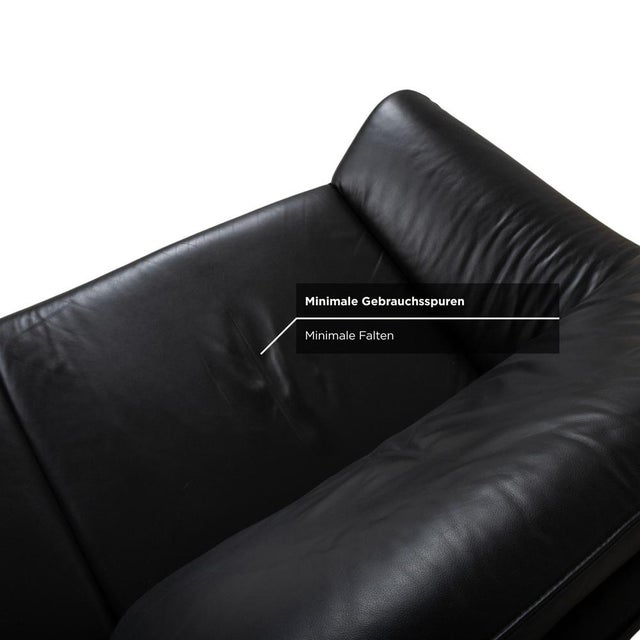 Atlanta 3-Seater Sofa in Black Leather from Laauser For Sale - Image 6 of 12