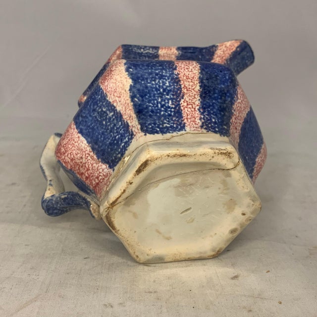 Antique Spatterware Creamer: 19th Century Staffordshire Pottery For Sale - Image 6 of 10