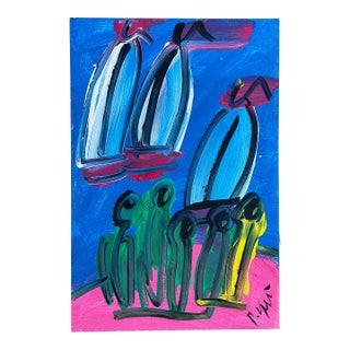 Original Peter Keil Sailboats Painting For Sale