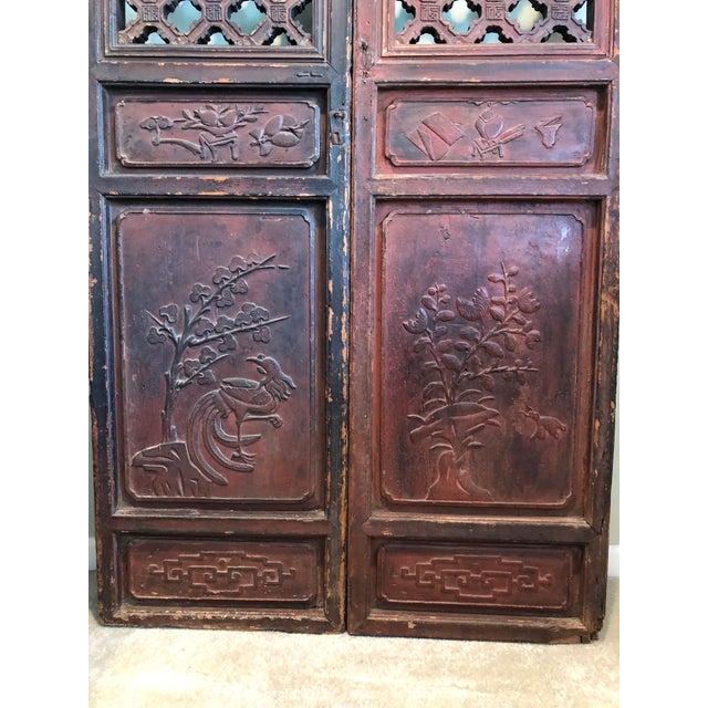 Set of Four (4) Courtyard Lattice, Antique Screens C. 1800 For Sale - Image 9 of 11