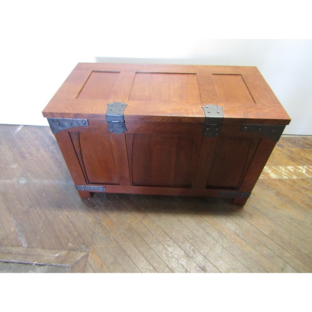 Stickley Mission Oak Arts and Crafts Style Blanket Chest For Sale - Image 10 of 11