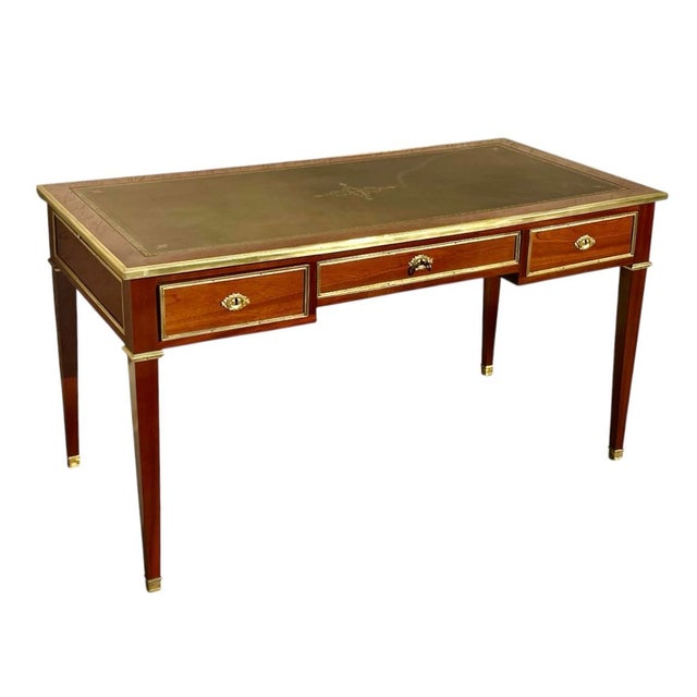 Louis XVI Style Flat Center Desk, 1930s For Sale - Image 10 of 10