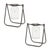 Hanging Glass Jar Vase with Metal Stand (Set of 2) For Sale In Chicago - Image 6 of 8