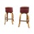 Circa 1940 Art Deco Style Bend Leg Leather Bar Stools, Buckstaff Co.- a Pair For Sale - Image 9 of 12