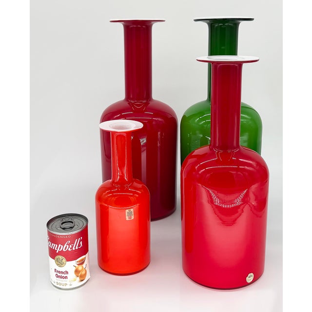 Otto Brauer Kastrup-Holmegaard Gulvvase Vases, Set of 4, Danish Modern 1962 For Sale - Image 11 of 18