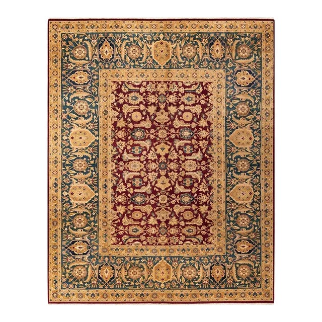 Mogul, One-of-a-Kind Hand-Knotted Area Rug in Red, 8' 1" x 10' 4" For Sale