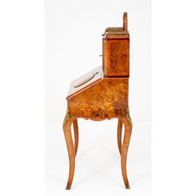 French Desk Happiness on the Day in Walnut, 1860s For Sale - Image 12 of 18