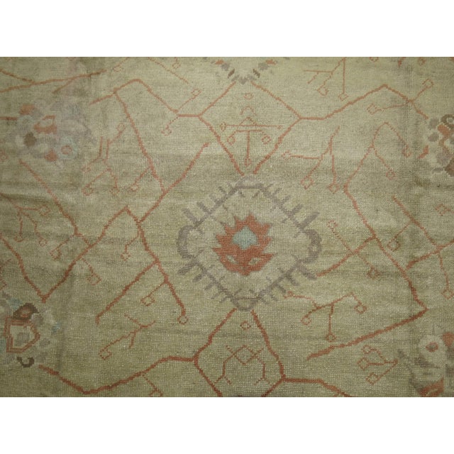 Early 21st Century Early 21st Century Turkish Square Square Oushak - 9'1" x 9'10" For Sale - Image 5 of 6