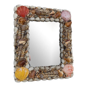 Small Vintage Seashell Wall Mirror