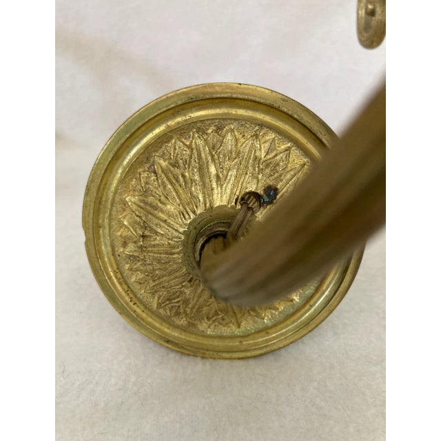 Early 20th Century Neoclassical French Empire Bronze 2 Arm Electrified Wax Candle Wall Sconces - a Pair For Sale - Image 11 of 13