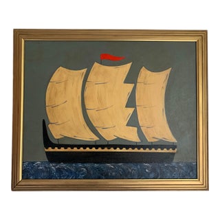 Contemporary Impressionist Style Seascape Painting on Canvas, Framed For Sale