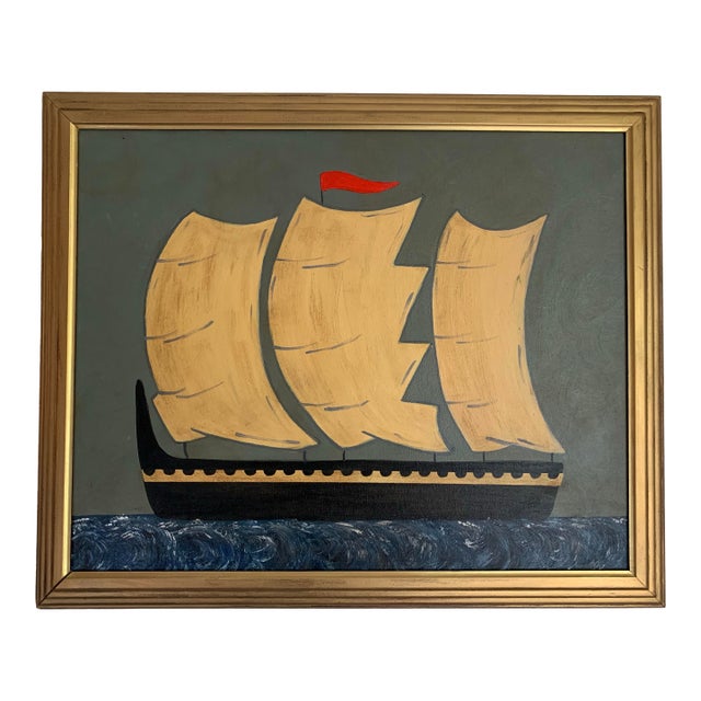 Contemporary Impressionist Style Seascape Painting on Canvas, Framed For Sale