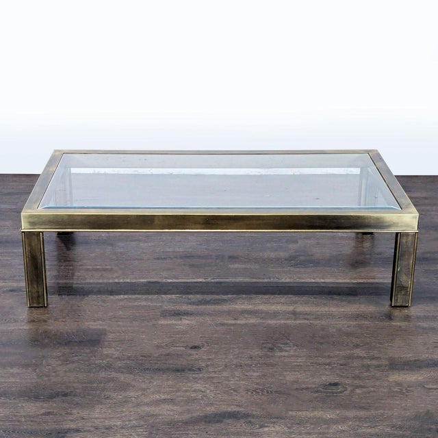 In the style of Mastercraft Furniture. Original Price: $700. Dimensions (in): 61W x 33D x 16H.